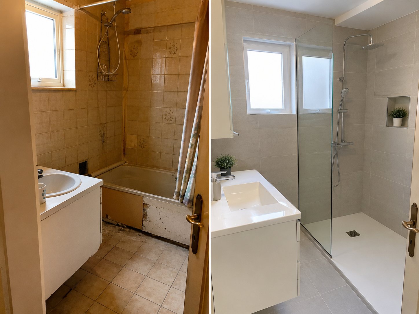 Bagno prima e dopo